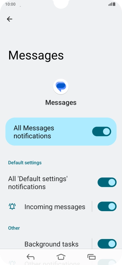 Press the indicator next to Press the indicator next to