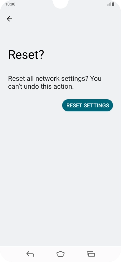 Press RESET SETTINGS. Press RESET SETTINGS.