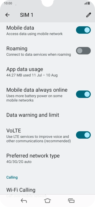 Press the indicator next to 