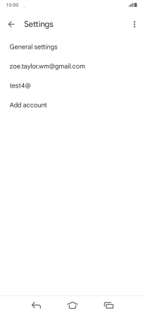 Press the required email account. Press the required email account.