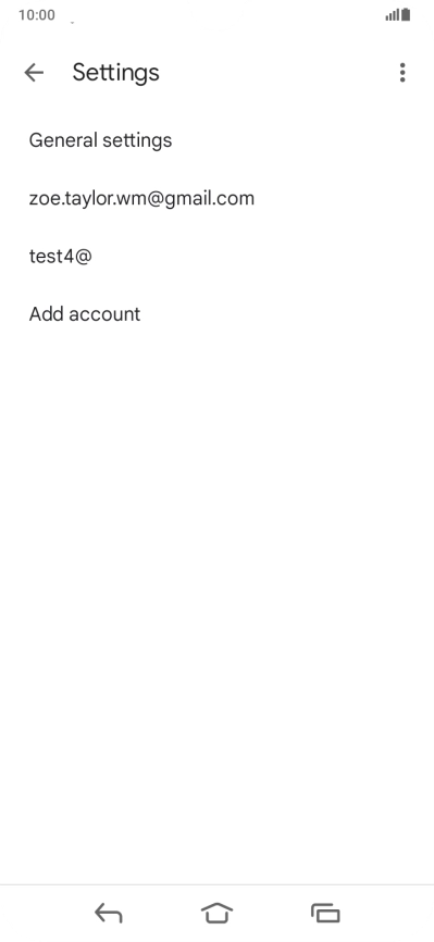 Press the required email account. Press the required email account.