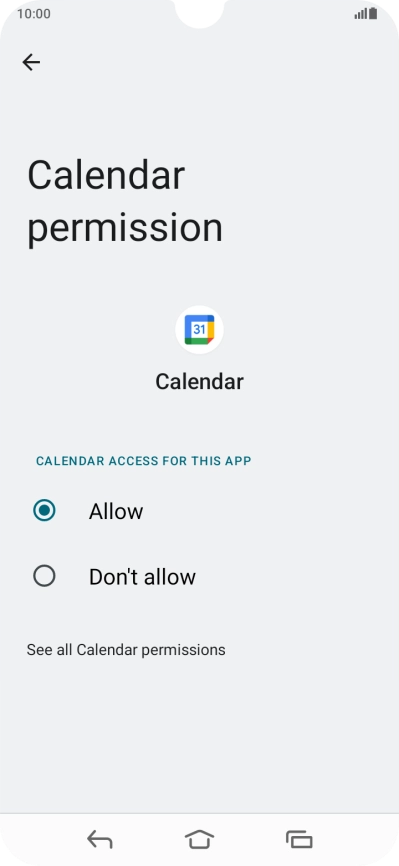 The app activity for the selected app is displayed.