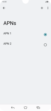 Press the field next to the data connection to activate it. Press the field next to the data connection to activate it.