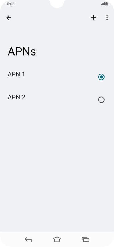Press the field next to the data connection to activate it. Press the field next to the data connection to activate it.