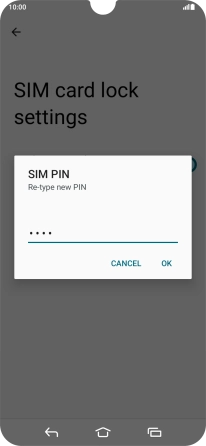 Key in the new PIN again and press OK. Key in the new PIN again and press OK.