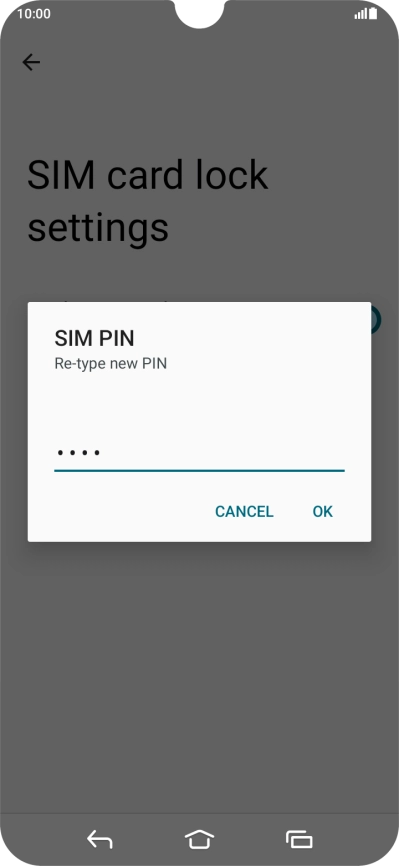 Key in the new PIN again and press OK. Key in the new PIN again and press OK.