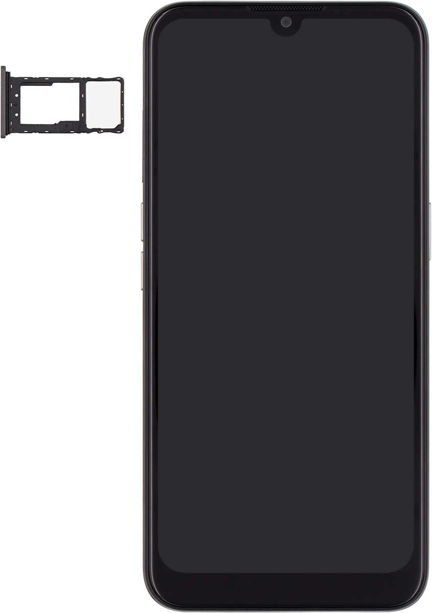 Turn the memory card as illustrated next to the memory card holder and place it in the memory card holder.