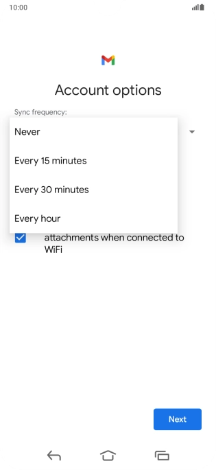 Press the required setting. Press the required setting.