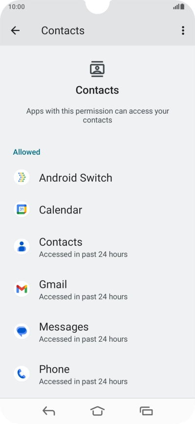 Press the required app.