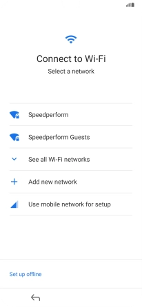 Press the required Wi-Fi network.