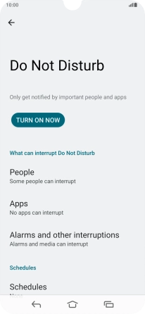 Press TURN ON NOW to turn the function on or off. Press TURN ON NOW to turn the function on or off.