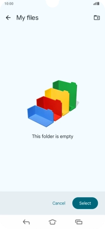 To create a new folder, press the new folder icon and follow the instructions on the screen to create a new folder. To create a new folder, press the new folder icon and follow the instructions on the screen to create a new folder.