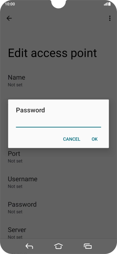 Key in wap and press OK. Key in wap and press OK.