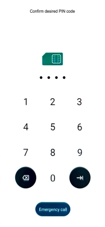 Key in the new PIN again and press arrow right.