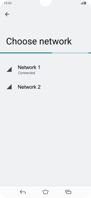 Press the required network. Press the required network.