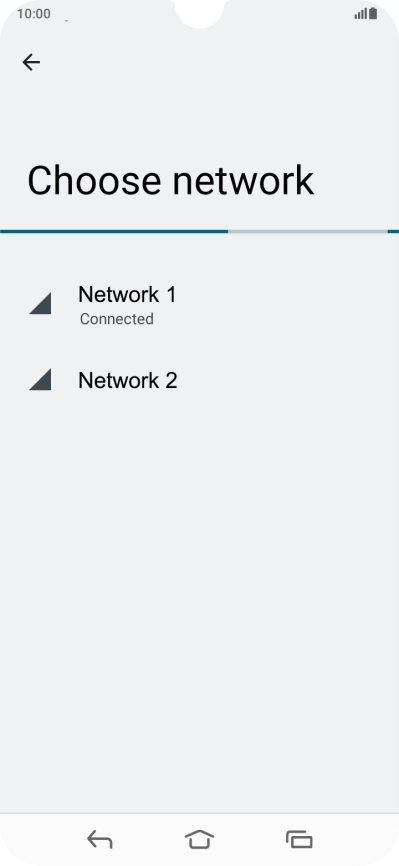 Press the required network. Press the required network.