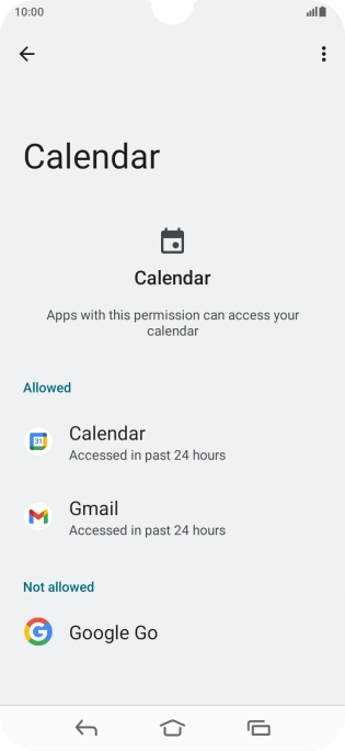 The total app activity for the selected phone function is displayed.