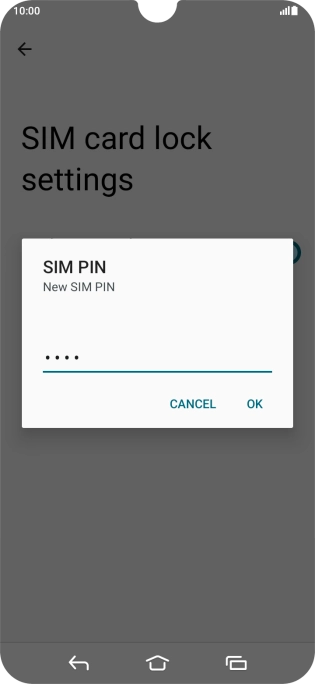 Key in a new four-digit PIN and press OK. Key in a new four-digit PIN and press OK.