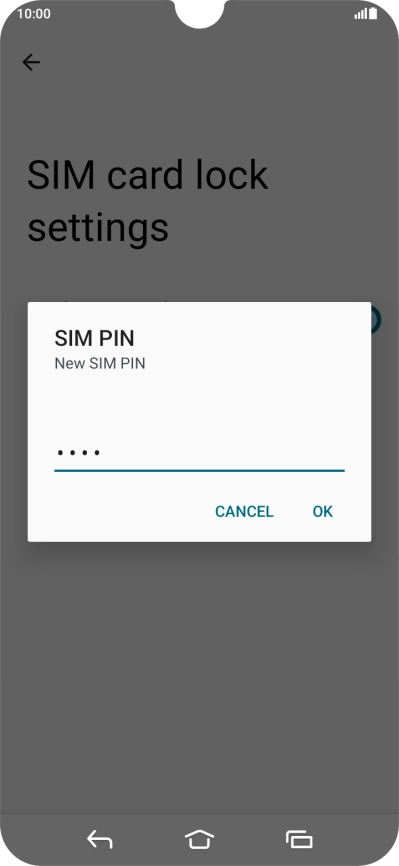 Key in a new four-digit PIN and press OK. Key in a new four-digit PIN and press OK.