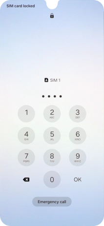 If your SIM is locked, key in your PIN and press OK. If your SIM is locked, key in your PIN and press OK.