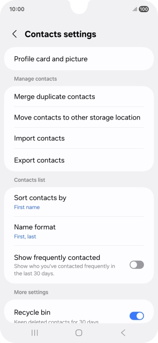 Press Merge duplicate contacts.