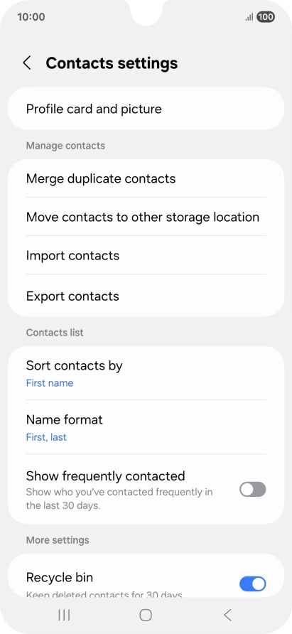 Press Merge duplicate contacts.