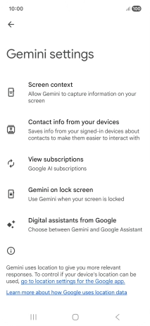 Press Digital assistants from Google.