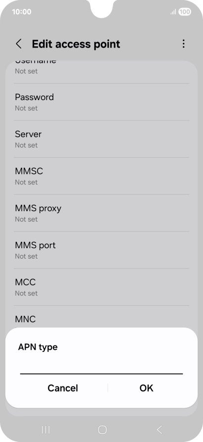 Key in mms and press OK.