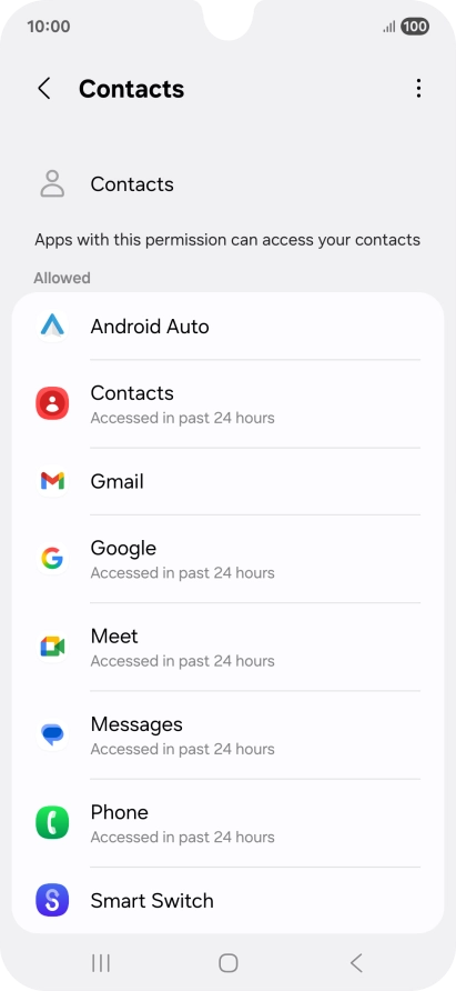 Press the required app.