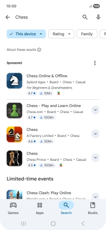 Press the required app.