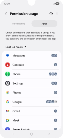 Press the drop down list.