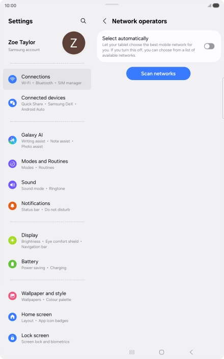 Press the indicator next to 