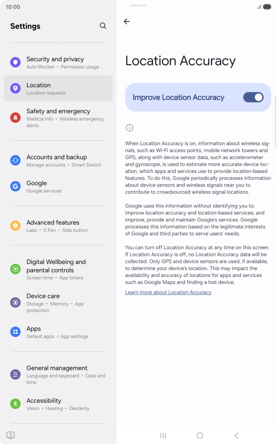 If you press the indicator next to 