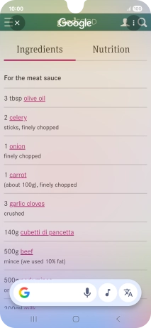 Press the translation icon.