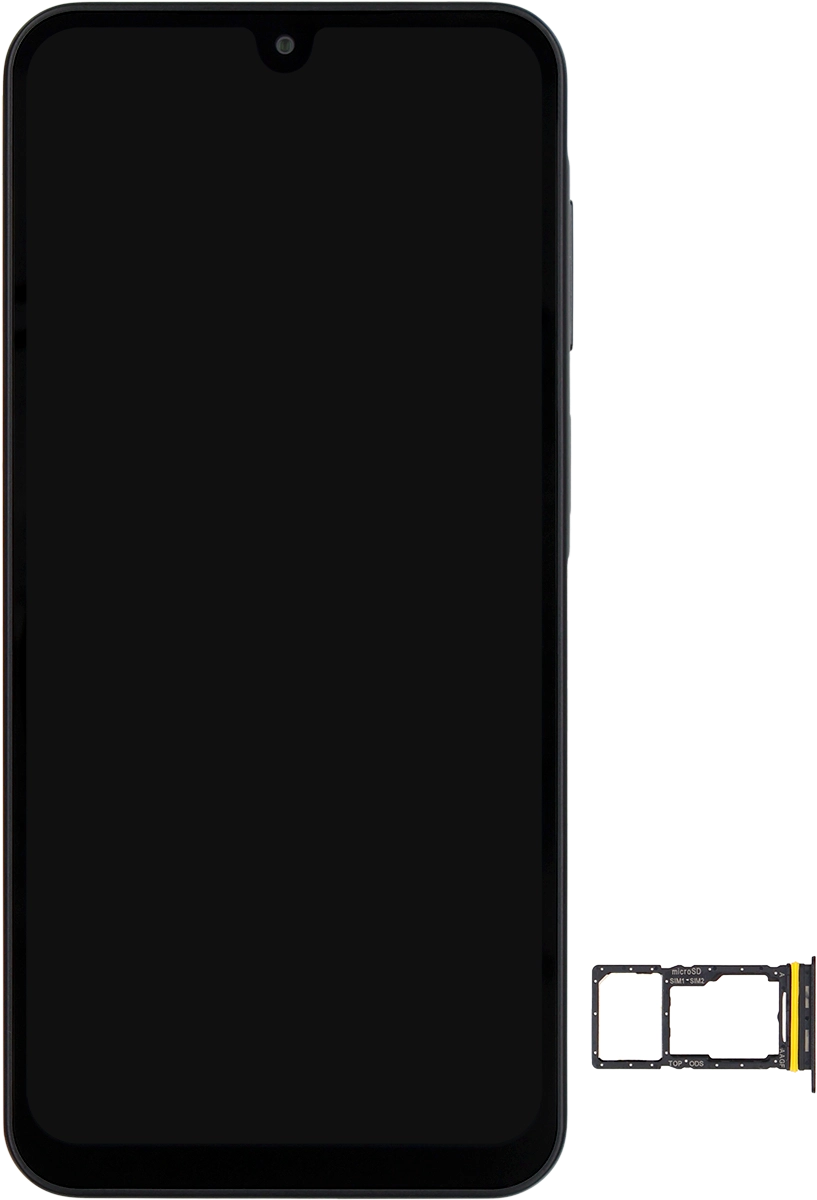 Turn the memory card so the angled corner of the memory card matches the angled corner of the memory card holder and place the card in the holder.