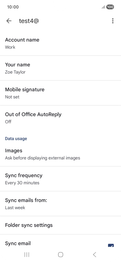 Press Account name and key in the required name.