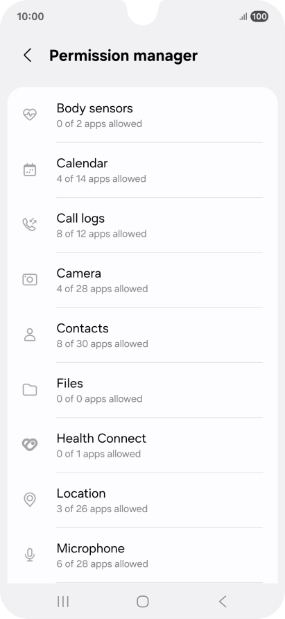 Press the required phone function.