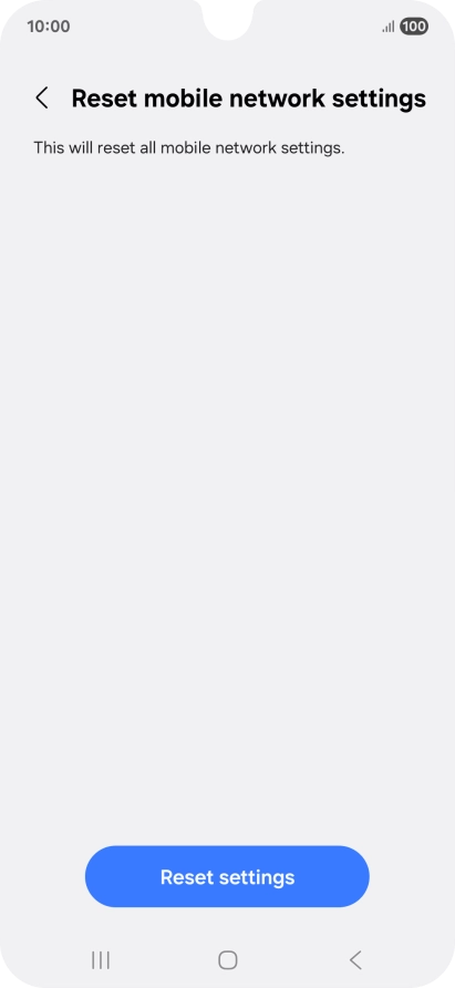 Press Reset settings.