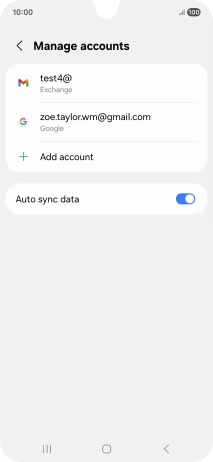 Press the required email account.