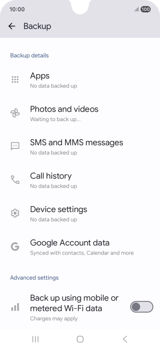 Press the indicator next to 