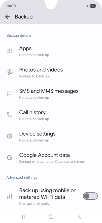 Press the indicator next to 