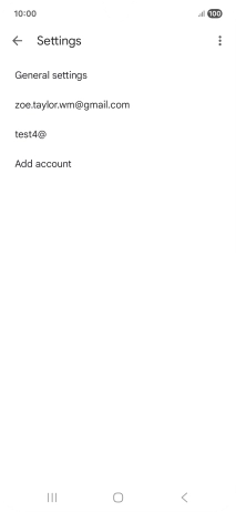 Press the required email account.