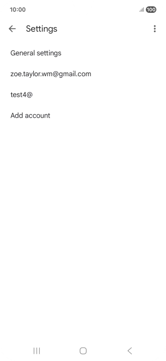 Press the required email account.