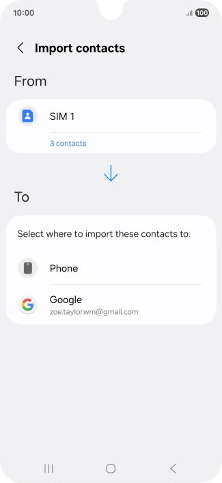 Press the required Google account.
