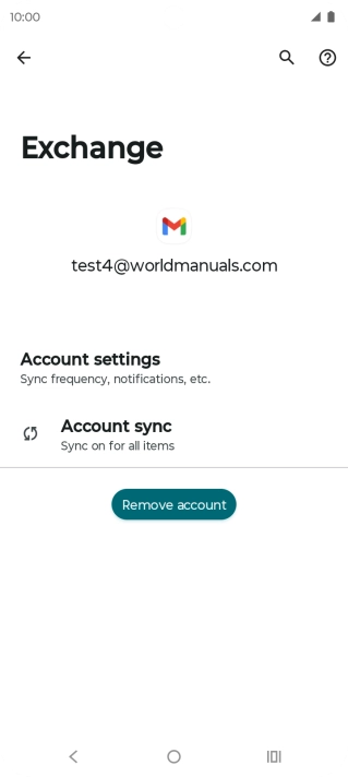 Press Remove account.