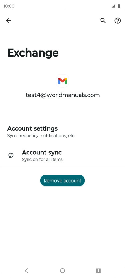 Press Remove account.
