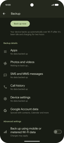 Press the indicator next to 