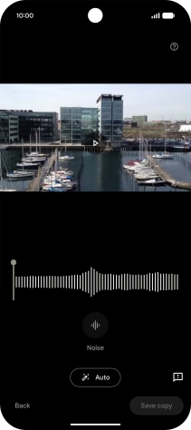 Press Auto to automatically enhance the sound in the video. Press Auto to automatically enhance the sound in the video.