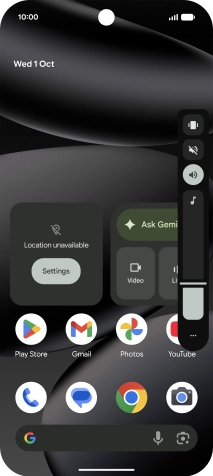 Press the silent mode icon to turn on the function.