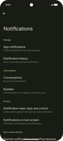 Press App notifications. Press App notifications.